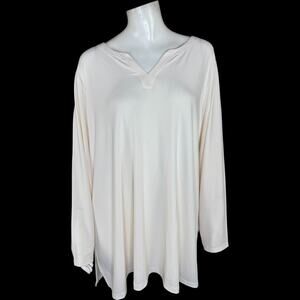 Susan Graver Modern‎ Essentials Petite Liquid Knit Tunic Sugar Cane 3X Petite